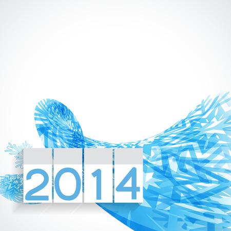 wave style happy new year designのイラスト素材