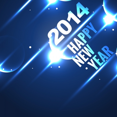 shiny 2014 happy new year designのイラスト素材