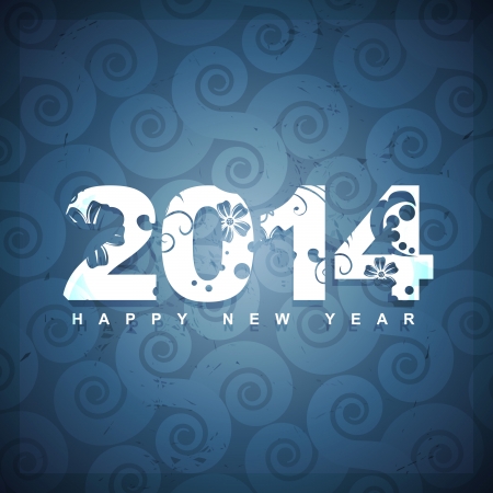 abstract floral style happy new year designのイラスト素材