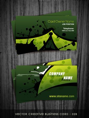 green color business card designのイラスト素材