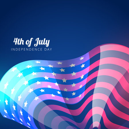 vector 4th of july american independence dayのイラスト素材