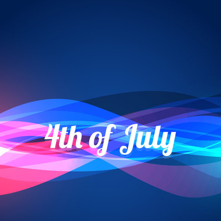 4th of july wave style backgroundのイラスト素材