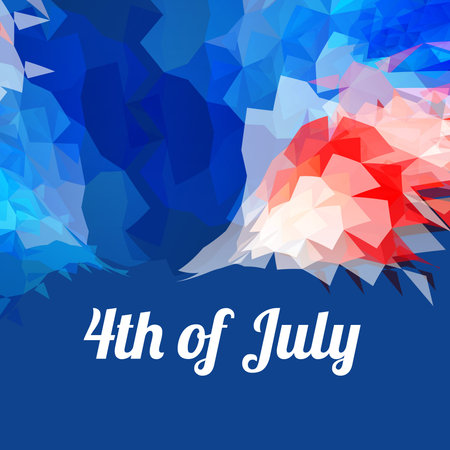 abstract 4th of july flag style backgroundのイラスト素材
