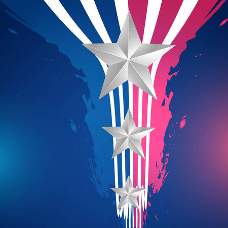 stylish american vector background illustrationのイラスト素材
