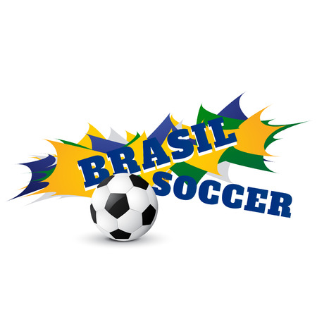 brazil soccer game vector designのイラスト素材