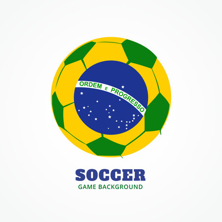 vector brazil football design backgroundのイラスト素材