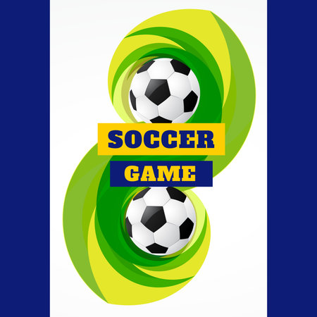 soccer style vector game illustrationのイラスト素材