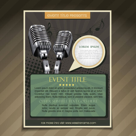 vector event  brochure flyer poster template のイラスト素材
