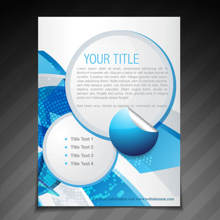 abstract blue style flyer poster template designのイラスト素材