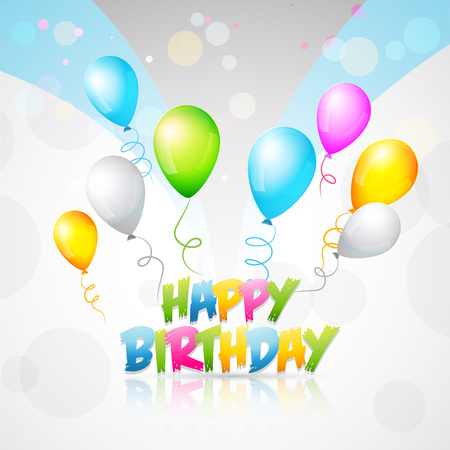 colorful vector background of birthdayのイラスト素材