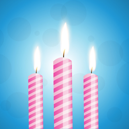 vector illustration of shiny candlesのイラスト素材