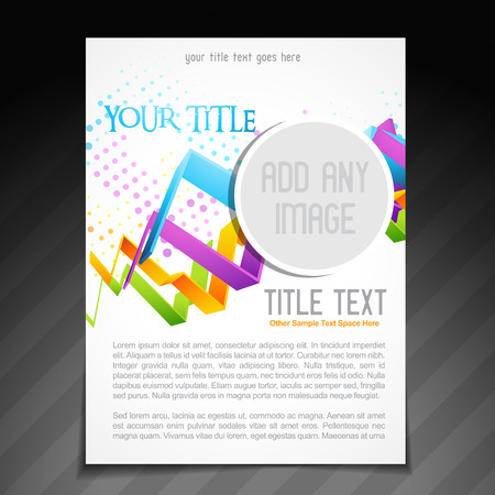 vector flyer brochure template designのイラスト素材