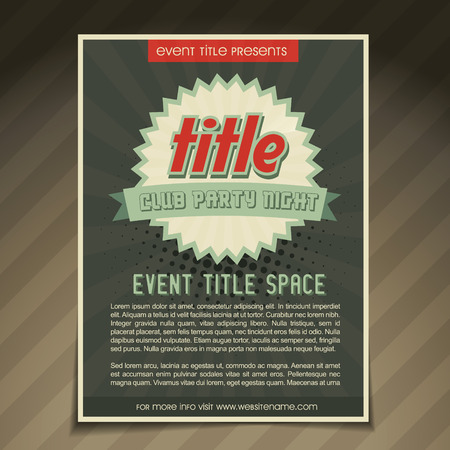 vector event flyer brochure template designのイラスト素材