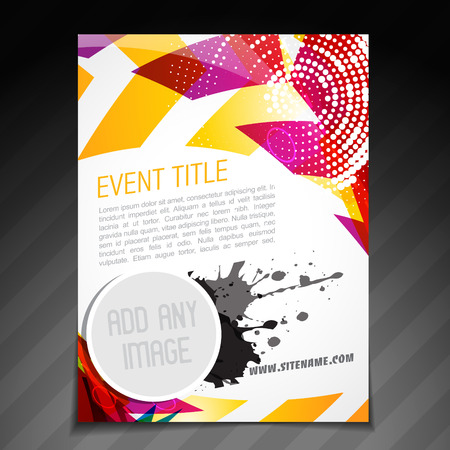 vector event  brochure flyer template poster designのイラスト素材