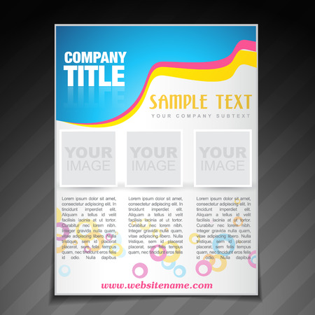 vector modern company brochure flyer poster templateのイラスト素材