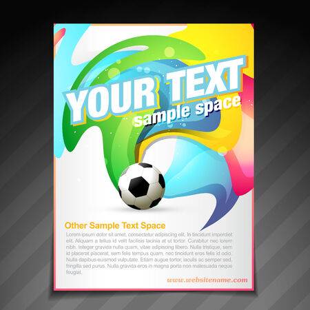 vector football brochure flyer poster template designのイラスト素材