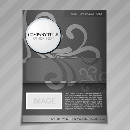 vector company floral style brochure designのイラスト素材