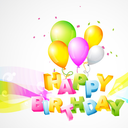 colorful vector background of birthdayのイラスト素材