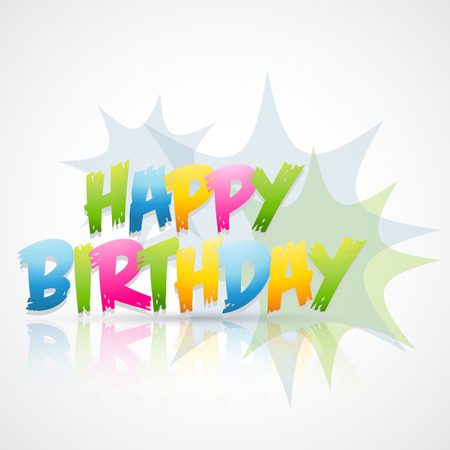 vector happy birthday card with blastのイラスト素材
