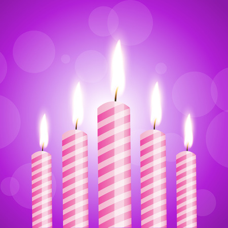 vector illustration of shiny candlesのイラスト素材
