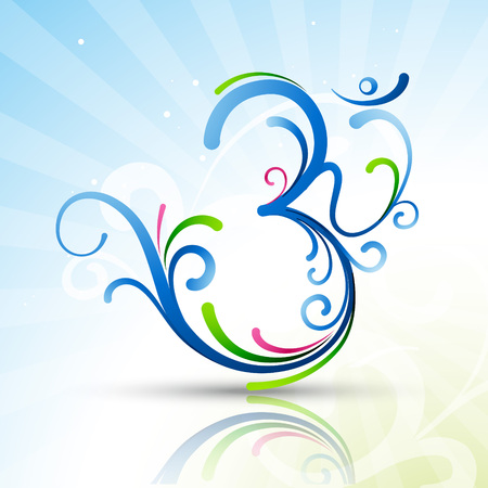 beautiful artistic vector om symbol designのイラスト素材