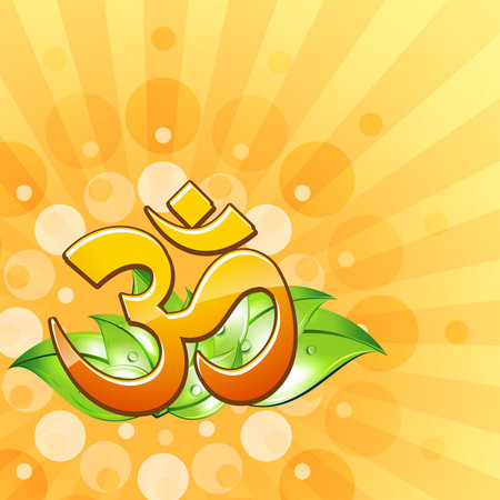 om symbol vector design illustrationのイラスト素材