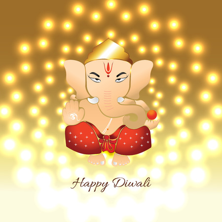 Vector diwali ganesh illustrationのイラスト素材