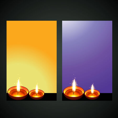 Vector diwali diya bannerのイラスト素材