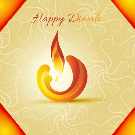 Vector diwali diya backgroundのイラスト素材