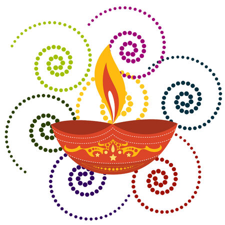 Vector artistic background of diwaliのイラスト素材