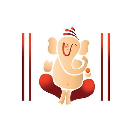 Vector illustration of lord ganeshのイラスト素材