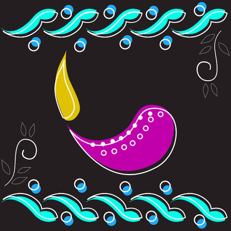 Vector beautiful background of diwali のイラスト素材
