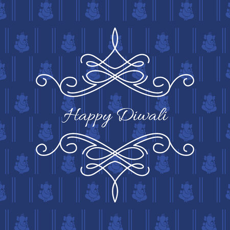 Vector stylish card of diwaliのイラスト素材
