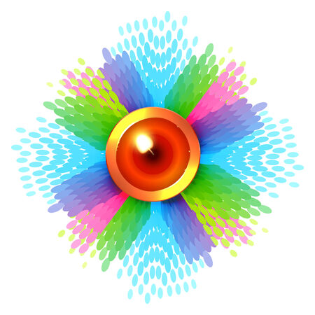 vector colorful background of diwaliのイラスト素材