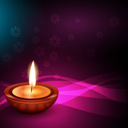 Vector hindu festival background of diwaliのイラスト素材
