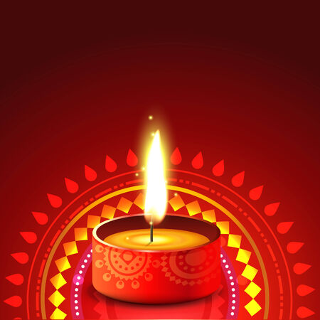 Vector creative diwali diya backgroundのイラスト素材