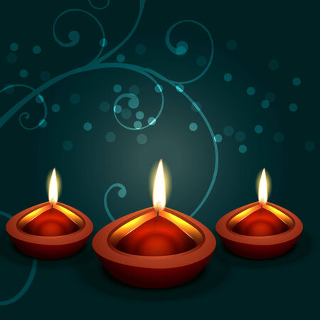 Vector diwali diya backgroundのイラスト素材
