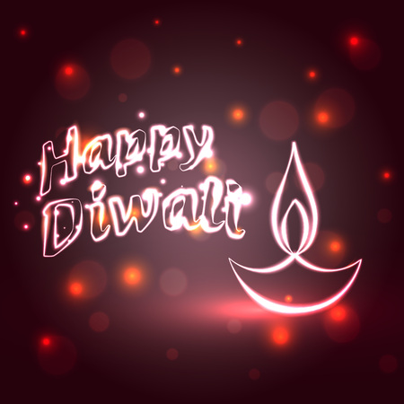 Vector shiny happy diwali backgroundのイラスト素材
