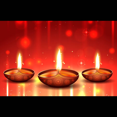 Vector diwali diya backgroundのイラスト素材