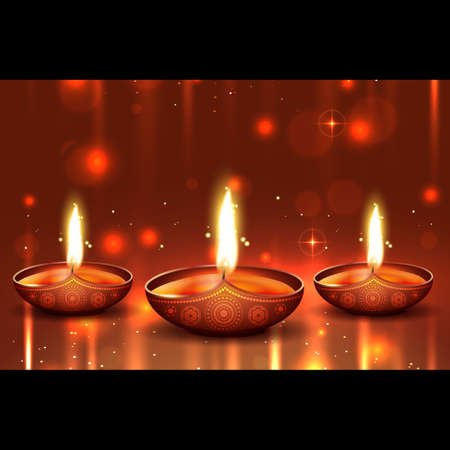 Vector shiny background of diwali のイラスト素材
