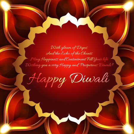 Vector beautiful background of diwali diyaのイラスト素材