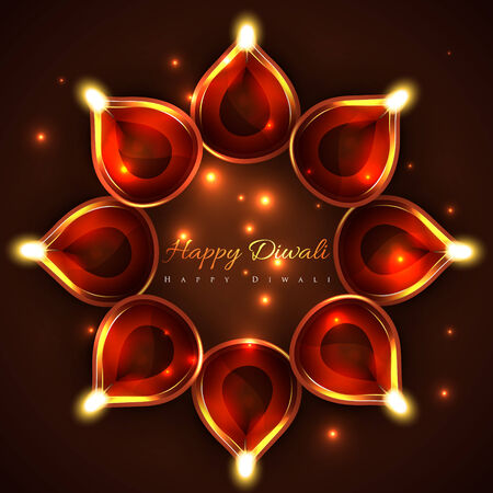 Vector happy diwali backgroundのイラスト素材