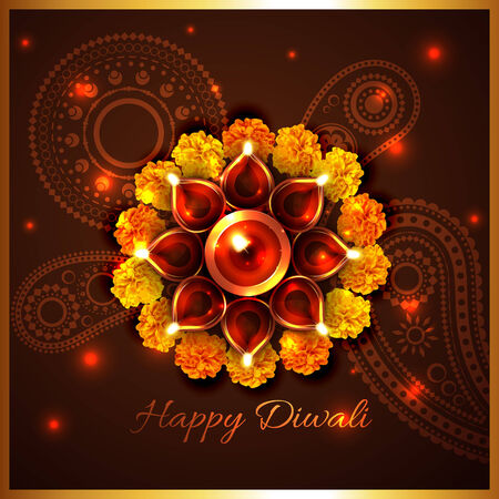 Vector happy diwali backgrooundのイラスト素材