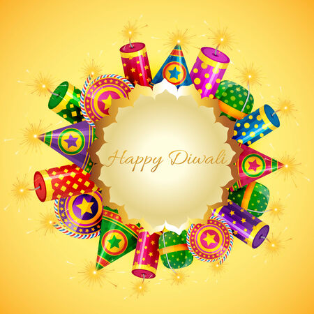 Vector happy diwali cardのイラスト素材