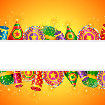 Vector diwali crackers design with space for your text のイラスト素材
