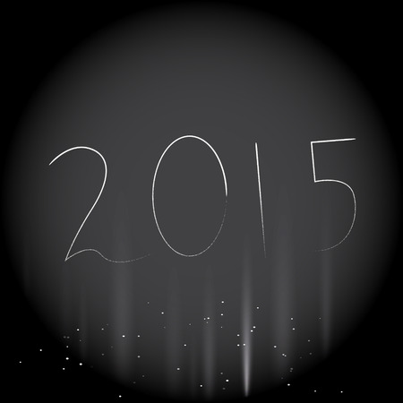 vector stylish background of happy new year 2015のイラスト素材