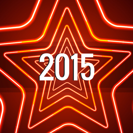 vector creative background of happy new year 2015のイラスト素材