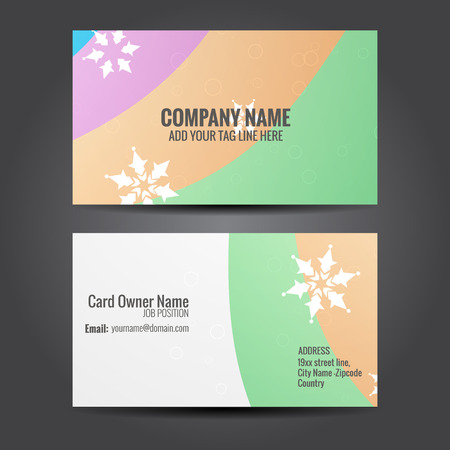 vector attractive business card templateのイラスト素材