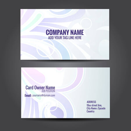 vector floral design business card templateのイラスト素材
