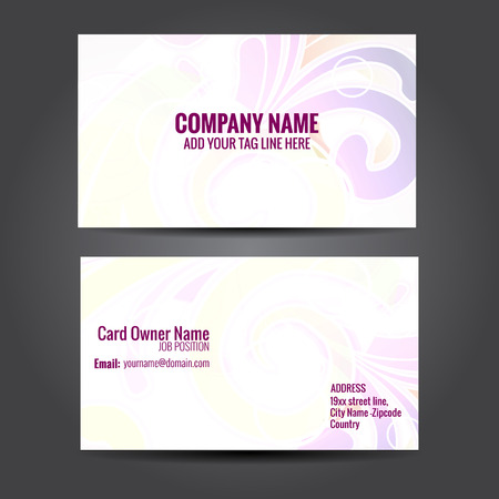 vector floral design business card templateのイラスト素材